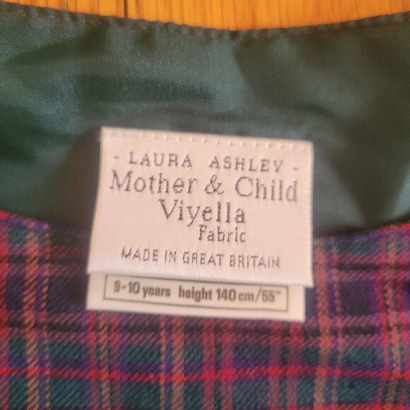 Vintage Laura Ashley Mother and Child Plaid Wool mix jumper dress EUC - Picture 4 of 5